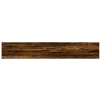 Wandschappen 4 st 60x10x1,5 cm bewerkt hout gerookt eikenkleur - thumbnail