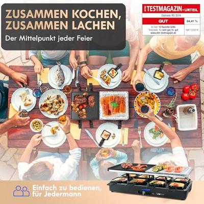 Clatronic RG 3518 Gourmetstel 8 pannen Zwart