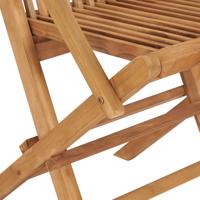 Tuinstoelen 6 st inklapbaar massief teakhout - thumbnail