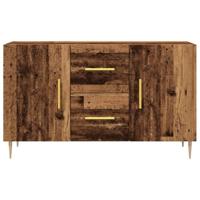 Dressoir 100x36x60 cm bewerkt hout oud houtkleurig - thumbnail