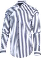 Blue Industry Heren Overhemd Blauw Wit Gestreept Perfect Fit - thumbnail