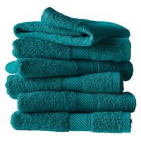 De Witte Lietaer gastendoekje Hélène katoen turquoise 6 stuks - thumbnail