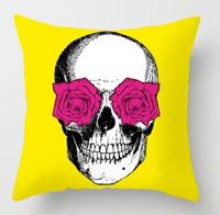 2 stuks 45x45cm geel gestreepte kussensloop geometrische gooien kussen kussensloop afdrukken Cushion kussen zaak slaapkamer Office grootte: 450 * 450 - thumbnail