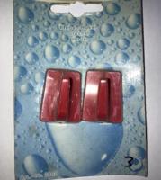 Universele handdoekhaken zelfklevend (setje van 2) rood - thumbnail