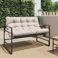 Tuinbank met kussen 113 m staal taupe - thumbnail