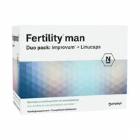 Nutriphyt Fertility Man Voedingssupplement Vruchtbaarheid Duo Pack Improvum + Linucaps - thumbnail