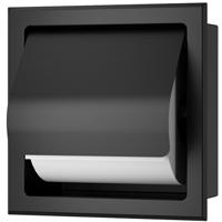 Xellanz Rocko Toiletrolhouder met Klep - Inbouw - Mat Zwart - thumbnail