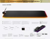 Gaming mat SteelSeries QcK Prism Cloth RGB Gaming Zwart Multicolour - thumbnail