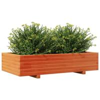 Plantenbak 110x60x26,5 cm massief grenenhout wasbruin - thumbnail