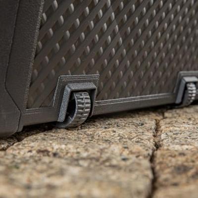 Kist voor buiten Keter Emily Donker grijs Hars Plastic (118 x 45 x 58 cm)