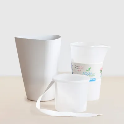 Zelfwaterende bloempot - Basel - Wit - P12 Zelfwaterende bloempot - Basel - Wit - P12