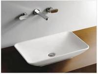 Karé waskom rechthoekig 58 x 36 x 11,5 cm keramiek glans wit - thumbnail