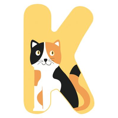 Small Foot - houten dieren kinderletter - k Small Foot - houten dieren kinderletter - k