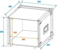 Roadinger Effect Rack CO DD 19 inch flightcase 12HE 380mm diep - thumbnail