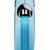 Flexi New Comfort Intrekbare Tape Lead, Groot, 5 m, Blauw - thumbnail