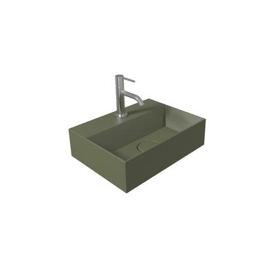 OUTLET Fontein Salenzi Spy 40x30 cm Mat Legergroen (inclusief bijpassende waste)