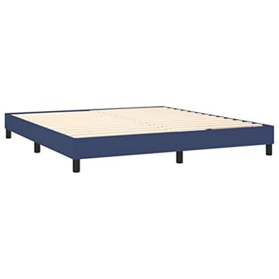 Boxspring met matras stof blauw 160x200 cm