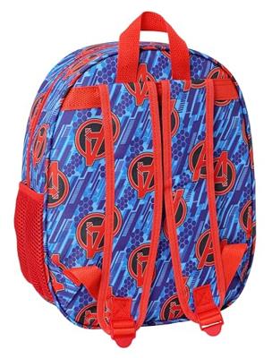 Kinderrugzak The Avengers Rood Donkerblauw 27 x 33 x 10 cm 3D - thumbnail