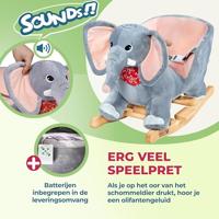 Schommeldier Olifant met veiligheidsgordel hobbeldier - thumbnail