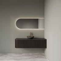 Badkamermeubelset Gliss Design Alluro 140 cm Rechts Ebony - thumbnail