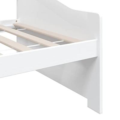 Bedbank 3-zits massief grenenhout 90x200 cm wit Bedbank 3-zits massief grenenhout 90x200 cm wit