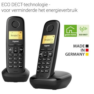 Gigaset A270 DUO Huistelefoon Zwart Gigaset A270 DUO Huistelefoon Zwart