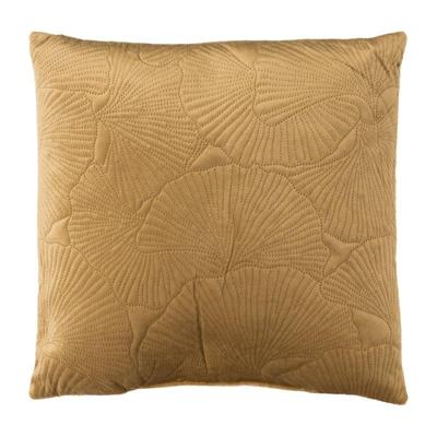 Kussen geborduurde bladeren - bruin - 45x45 cm Kussen geborduurde bladeren - bruin - 45x45 cm