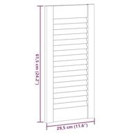 Kastdeuren met lamellen 4 st 61,5x29,5 cm massief grenenhout - thumbnail