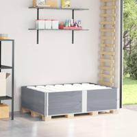 VidaXL Palletopzetranden 2 st 150x100 cm massief grenenhout grijs - thumbnail