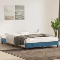 Bedframe zonder matras 160x210 cm fluweel donkerblauw - thumbnail