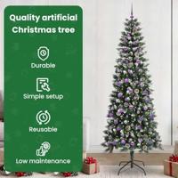 VidaXL Kunstkerstboom met 300 led groen 240 cm pvc en plastic en staal - thumbnail