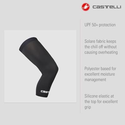 Castelli UPF 50 + light knee 2 sleeves zwart unisex S - thumbnail