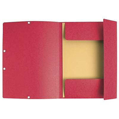 Exacompta elastomap uit karton, ft A4, 3 kleppen, set van 3 stuks in 3 tinten oranje (Zon)