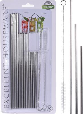 Rietjesset RVS 14-delig met borstel