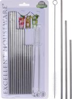 Rietjesset RVS 14-delig met borstel - thumbnail