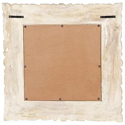 VidaXL Spiegel 50x50 cm massief mangohout wit