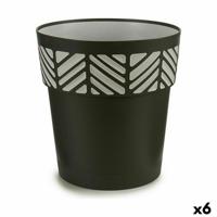 Zelfwaterende bloempot Stefanplast Orfeo Antraciet Plastic 29 x 29 x 29 cm (6 Stuks) - thumbnail