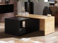 Rechthoekige salontafel KINGSTON DELUXE gouden eik/zwarte eik - thumbnail
