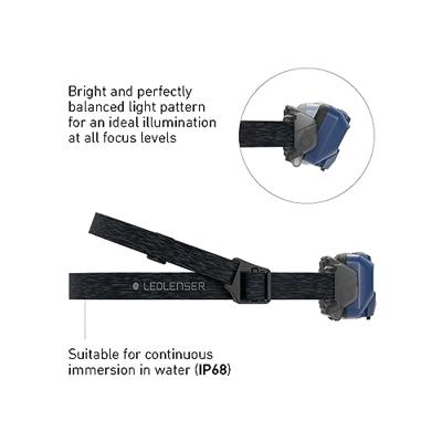 Ledlenser HF6R Core blue Hoofdlamp LED werkt op een accu 800 lm 60 h
