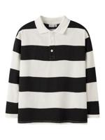 Name it winter polo t-shirt jongens - zwart - relaxed fit - NkmNutiva - thumbnail