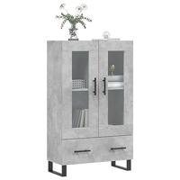 Hoge kast 69,5x31x115 cm bewerkt hout betongrijs - thumbnail