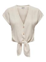 Only Onlsiesta Ss Knot Lin Bl Shirt Pnt Noos T-shirts Moonbeam - thumbnail