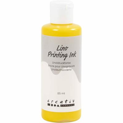 Creativ Company Linoleum verf, geel, 85 ml/ 1 fles