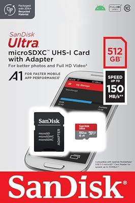 Sandisk MicroSDXC Ultra Android 512GB 150MB/s CL10 Chromebook