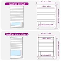 VidaXL Zebra rolgordijn 90x100 cm stofbreedte 85,9 cm marmerbeige - thumbnail