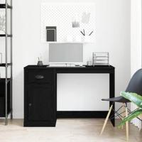 Bureau met lade Zwart Eiken 50 x 115 x 75 cm Bewerkt hout - thumbnail