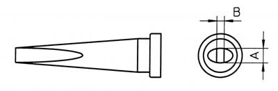 Weller LT-L Soldeerpunt Beitelvorm, lang Grootte soldeerpunt 2 mm Inhoud: 1 stuk(s)