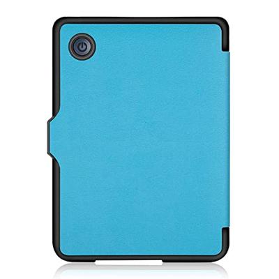Lunso - Kobo Clara 2E hoes (6 inch) - sleep cover - Lichtblauw