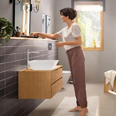 Hansgrohe Wastafelmengkraan Rebris E Eengreeps 240 CoolStart EcoSmart+ Voor Waskommen met Trekwaste Chroom - thumbnail