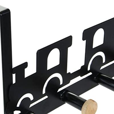 Kapstok voor deur DKD Home Decor 8424001835546 Trein Wit Zwart Metaal Hout MDF 28,5 x 8,5 x 16,5 cm (2 Stuks)